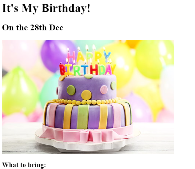 my bday invite project preview